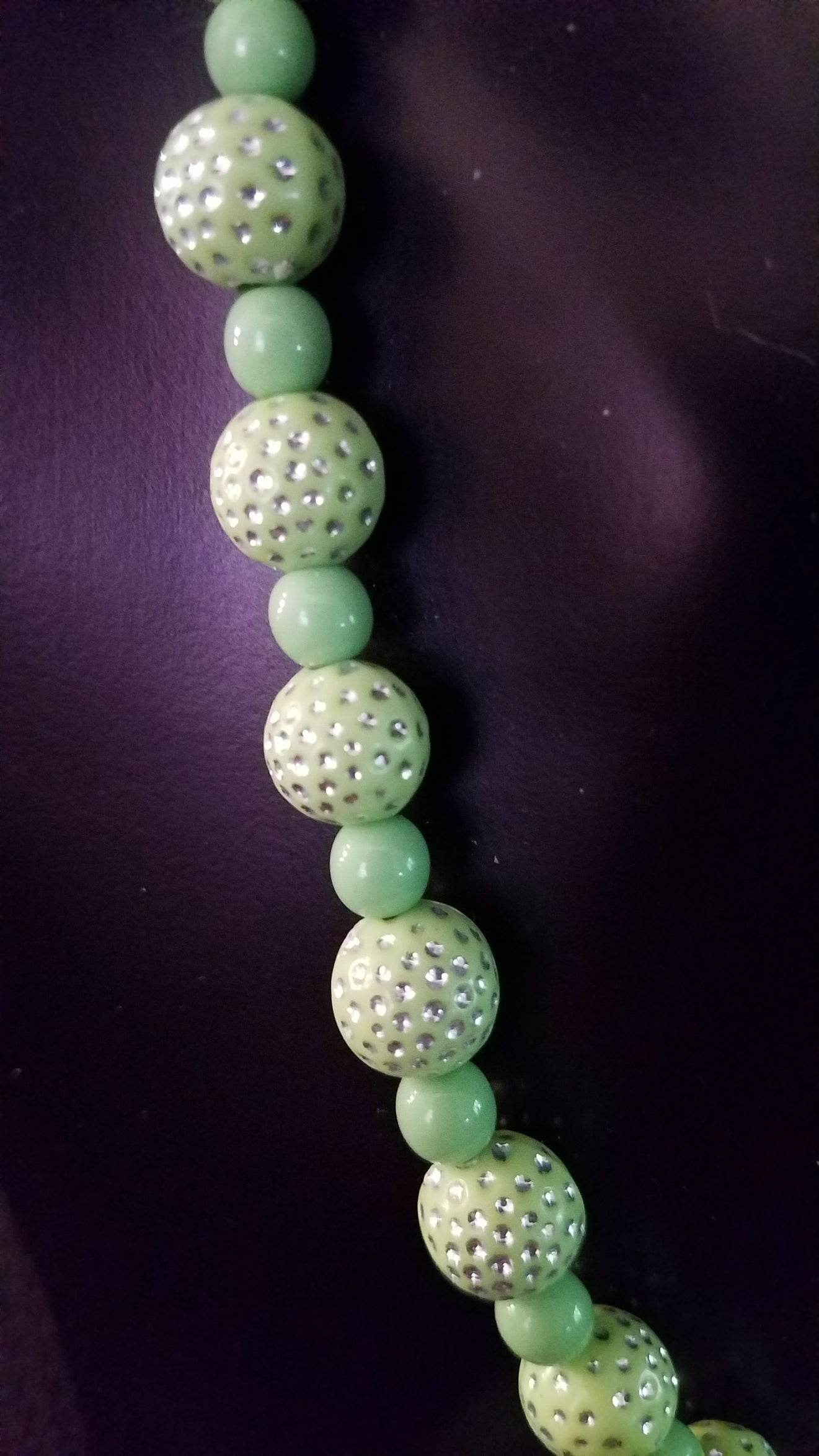 Green necklace & bracelet set