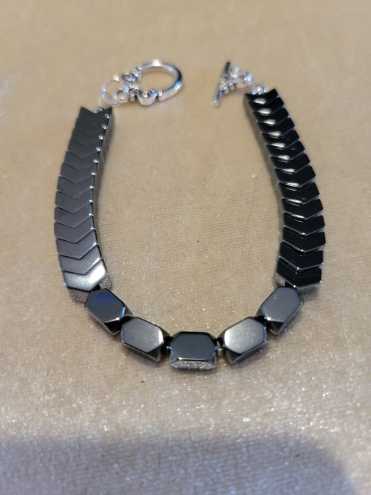 Hematite bracelet, size 6.5